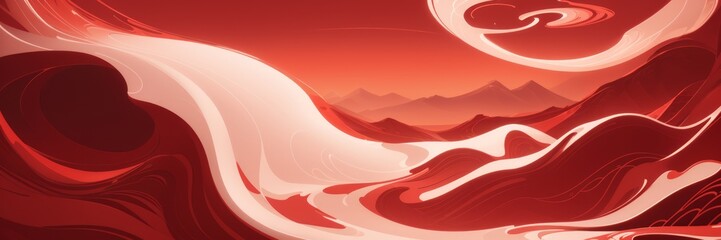 Wall Mural - abstract red background