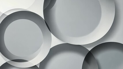 Wall Mural - abstract grey circles: a captivating composition of overlapping grey circles, artfully arranged to c