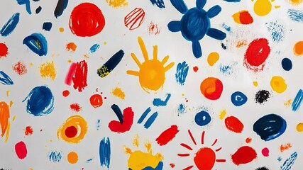 Wall Mural - abstract colourful art: a vibrant abstract art composition featuring an array of bold and playful co