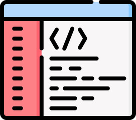 coding Illustration on a white background