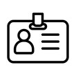 © Yan - Employee ID card line icon