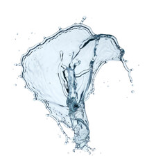 Aufkleber - water splash on white background, abstract liquid motion