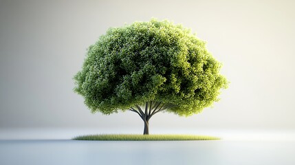 A cute, green tree icon design,