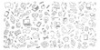 © tri winarno - Back to school doodle elements. Vector illustration in line