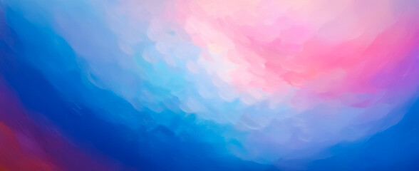 Canvas Print - soft strokes of pink, purple, and blue blend creating a serene, watercolor-like abstract background.