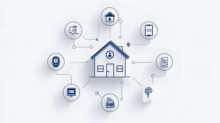 a collection of 15 well structured smart home outline icons in a scalable and editable format design
