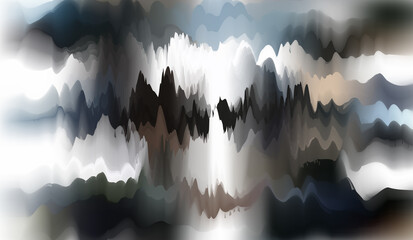 Black White Wavy Grunge Pattern Backgrounds Stock Illustration