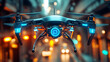 © Latif - high-tech surveillance drone hovering in the air