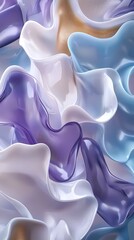 Wall Mural - Digital technology blue purple gold abstract fluid illustration poster background