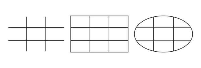 Illustration set rule of third line stroke