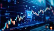 © Nattawat - A digital representation showing the intersection of technology and finance, this image showcases an AI-enhanced stock chart, AI-Driven Stock Chart