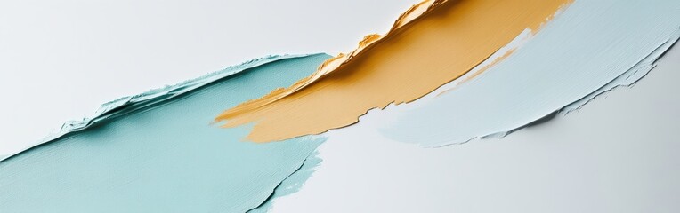 Leinwandbilder - Bold color strokes create a dynamic abstract composition on a clean white background