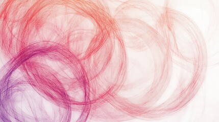 Poster - Abstract design featuring colorful pencil strokes in circular patterns conveying movement and creativity