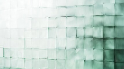 Aufkleber - Abstract grid patterns in pastel mint and gray tones creating a modern textured surface