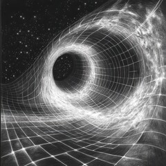 Poster - Exploring a cosmic wormhole connecting distant regions of space and time