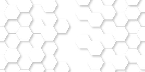 Wall Mural - abstract emboss white hexagonal background. luxury white pattern. vector futuristic minimal honeycom