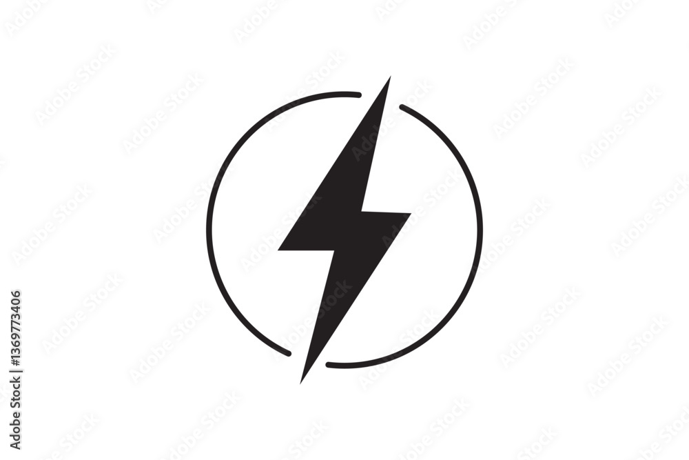 flash lightning bolt icon set. flash thunder power icon. Electric ...