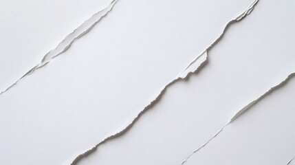 Wall Mural - white ripped paper creating diagonal lines on textured background