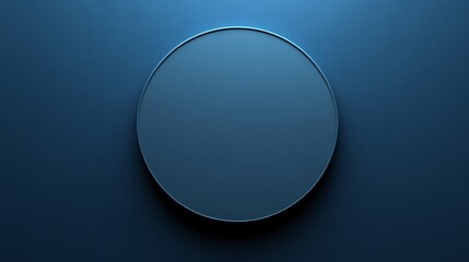 Leinwandbilder - Minimalist blue circle on blue background creating modern and geometric design