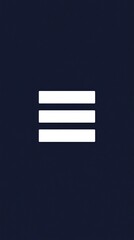 Leinwandbilder - White hamburger menu icon on dark blue background representing user interface and navigation
