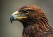 © Alper AI - A golden eagle showcases its majestic profile with striking detail and intense gaze, capturing its raw power.