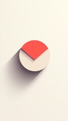 Leinwandbilder - Minimalist pie chart showing market share and business analysis