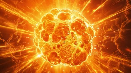 Wall Mural - bright background with an explosion of light, great for science and technology presentations.