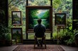 © Thammarong - A cozy studio filled with framed sketches, canvases, and a painter deeply focused on their latest project