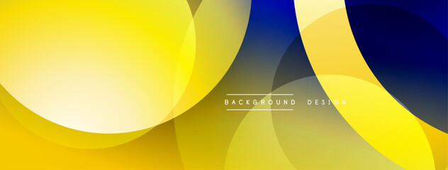 Poster - Background design with overlapping circular shapes, featuring smooth gradients and soft lighting effects, creating a dynamic abstract composition