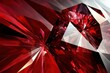 © Dmitry Sams - Rubies and crystals. Red background.