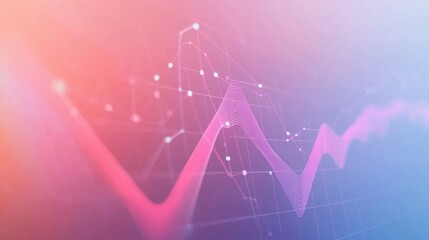 Leinwandbilder - Modern financial background featuring sleek line graphs and a neutral gradient, highlighting analytical data trends in corporate minimalism