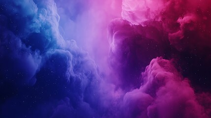 Wall Mural - cosmic clouds of blue, purple, and red nebula: a stunning space background for creative projects