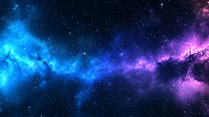 Wall Mural - cosmic symphony: stunning nebula cloudscape with vibrant blues, purples, and sparkling stars