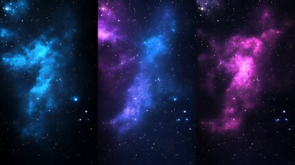 Wall Mural - cosmic vista of colorful nebulae and stardust clouds in deep space exploration and astronomy