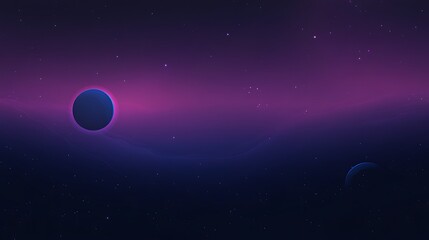 Wall Mural - space scene with planets and stars in purple and blue hues for cosmic exploration