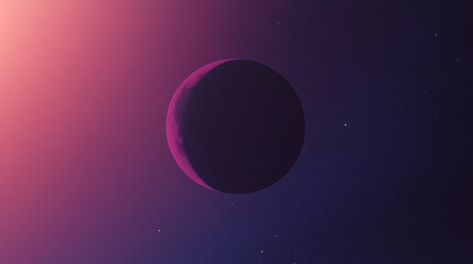 Wall Mural - crescent planet in deep space with stars, cosmic scene for background and wallpaper