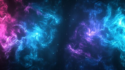 Wall Mural - cosmic nebula background with colorful clouds of gas and dust for space scene design