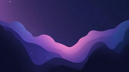 Wall Mural - abstract galaxy illustration with stars and nebula in purple and blue, vector background