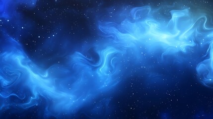 Wall Mural - blue space nebula with stars background, cosmic cloudscape, galaxy, cosmic dust and starlight
