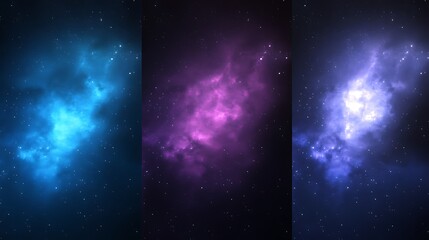 Wall Mural - cosmic space scene with nebula clouds and stars, galactic background for science and exploration