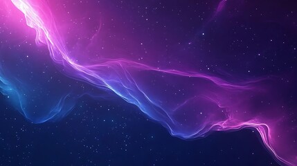Wall Mural - cosmic nebula background with stars and cloud formations in blue, purple, and pink hues
