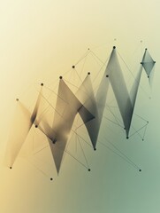 Leinwandbilder - Modern finance background featuring structured line graphs on a soft gradient with a corporate minimalist design ideal for presentations and reports