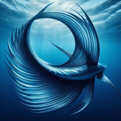 Wall Mural - caudal fin crescent shaped fin used