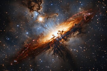 Wall Mural - brilliant cosmic dust and star formation appear across the vast universe