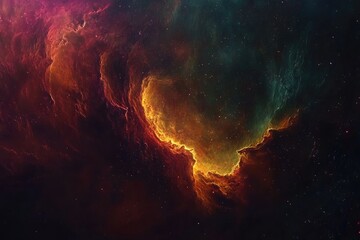 Wall Mural - a beautiful depiction of nebulas and other celestial phenomena in space