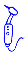 Wall Mural - dental drill stomatology related icon crayon chalk drawing vector