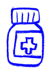 Wall Mural - medicine stomatology related icon crayon chalk drawing vector