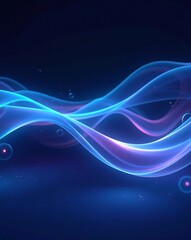 Wall Mural - abstract waves in shades of blue and purple create a sense of movement and energy. this image would 