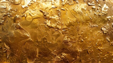 Wall Mural - Abstract golden background with rich texture. Golden foil.