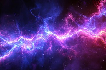 Wall Mural - a mesmerizing abstract image of a celestial nebula with a vibrant display of colors, reminiscent of cosmic energy and a powerful display of the cosmos